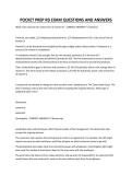 POCKET PREP RD EXAM QUESTIONS AND ANSWERS