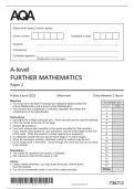 2025 A-LEVEL AQA FURTHER MATHEMATICS PAPER 2