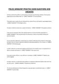 POLICE SERGEANT PRACTICE EXAM QUESTIONS AND ANSWERS