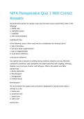 NIFA Perioperative Quiz 1 With Correct Answers