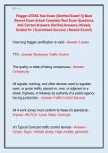   Flagger ATSSA Test Exam &vert;&vert;Verified Exam&excl;&excl;&excl;&vert;&vert; Most  Recent Exam Actual Complete Real Exam Questions  And Correct Answers &lpar;Verified Answers&rpar; Already  Graded A&plus; &vert; Guaranteed Success &vert; Newest Exam&excl;&excl;&vert;