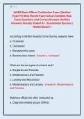 IAHSS Basic Officer Certification Exam &vert;&vert;Verified  Exam&excl;&excl;&excl;&vert;&vert; Most Recent Exam Actual Complete Real  Exam Questions And Correct Answers &lpar;Verified  Answers&rpar; Already Graded A&plus; &vert; Guaranteed Success &vert;  Newest Exam&excl;&excl;&excl; 