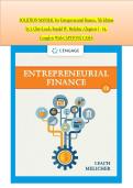 SOLUTION MANUAL For Entrepreneurial Finance&comma; 7th Edition by J&period; Chris Leach&comma; Ronald W&period; Melicher&comma; Chapters 1 - 16&comma; Complete With CAPSTONE CASES