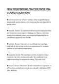 NFPA 921 DEFINITIONS PRACTICE PAPER 2026 COMPLETE SOLUTIONS