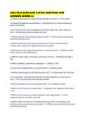 HCA FINAL EXAM 2026 ACTUAL QUESTIONS AND ANSWERS SCORED