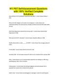 911 PST Self-Assessment Questions with 100&percnt; Verified Complete Solutions