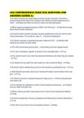 HCA COMPREHENSIVE EXAM 2026 QUESTIONS AND ANSWERS SCORED