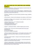 HCA CORE EXAM 2026 TEST QUESTIONS AND ANSWERS SCORED