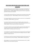 RED CROSS EMR REVIEW EXAM QUESTIONS AND ANSWERS