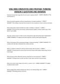 WGU D081 INNOVATIVE AND STRATEGIC THINKING VERSION 5 QUESTIONS AND