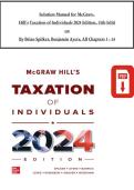 McGraw-Hill&rsquo;s Taxation of Individuals and Business Entities 2025 &ndash; Evergreen Release &vert; Spilker&comma; Ayers&comma; Barrick&comma; Lewis &vert; Test Bank