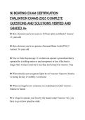 NJ BOATING EXAM CERTIFICATION EVALUATION EXAMS 2025 COMPLETE QUESTIONS AND SOLUTIONS VERIFIED AND GRADED A&plus;