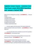 Captains Career Course - Common Core  Final Exam Latest 2025&sol;2026 Questions  and -answer-s Solved 100&percnt;