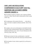 OHIO LAWS AND REGULATIONS COMPREHENSIVE EXAM SCRIPT 2025 FULL QUESTIONS AND ACCURATE VERIFIED ANSWERS GRADED A&plus;