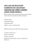 OHIO LAWS AND REGULATIONS EXAMINATION TEST 2025 DETAILED QUESTIONS AND CORRECT ANSWERS ALREADY PASSED GRADED A&plus;