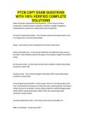 PTCB CSPT EXAM QUESTIONS WITH 100&percnt; VERIFIED COMPLETE SOLUTIONS