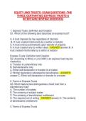EQUITY AND TRUSTS- EXAM QUESTIONS -THE  THREE CERTAINTIES EXPRESS TRUSTS &  INTENTION&lpar;VERIFIED ANSWERS&rpar; 