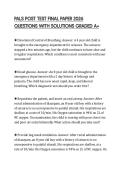 PALS POST TEST FINAL PAPER 2026 QUESTIONS WITH SOLUTIONS GRADED A&plus;