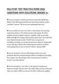 PALS POST TEST PRACTICE PAPER 2026 QUESTIONS WITH SOLUTIONS GRADED A&plus;