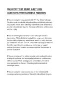 PALS POST TEST STUDY SHEET 2026 QUESTIONS WITH CORRECT ANSWERS
