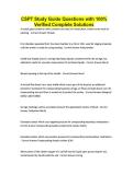 CSPT Study Guide Questions with 100&percnt; Verified Complete Solutions