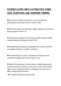 PHONICS LETRS UNITS 5-8 PRACTICE GUIDE 2026 QUESTIONS AND ANSWERS VERIFIED