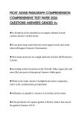 PICAT ASVAB PARAGRAPH COMPREHENSION COMPREHENSIVE TEST PAPER 2026 QUESTIONS ANSWERS GRADED A&plus;