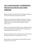 PICAT ASVAB PARAGRAPH COMPREHENSION PRACTICE SOLUTION SET 2026 TESTED QUESTIONS