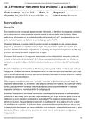 11&period;5&period; Presentar el examen nal en l&iacute;nea &lbrack; 3 al 6 de julio &rsqb;