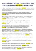 CSD 315 EXAM 2 ACTUAL 150 QUESTIONS AND  CORRECT DETAILED ANSWERS&vert; AGRADE 2026