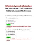 NGWA Water Systems Certification Exam &lpar;Less Than 100 GPM &ndash; Exam K&rpar; Questions And Correct Answers With Rationales