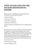 POSTEST ATLS EXAM 2 FINAL STUDY GUIDE 2026 SOLVED QUESTIONS WITH FULL SOLUTIONS