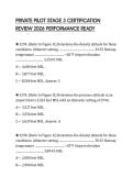 PRIVATE PILOT STAGE 3 CERTIFICATION REVIEW 2026 PERFORMANCE READY