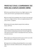 PRIVATE PILOT STAGE 3 COMPREHENSIVE TEST PAPER 2026 COMPLETE ANSWERS VERIFIED
