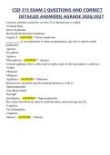 CSD 315 EXAM 2 QUESTIONS AND CORRECT  DETAILED ANSWERS&vert; AGRADE 2026&sol;2027 