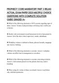 PROPHECY CORE MANDATORY PART 3 RELIAS ACTUAL EXAM PAPER 2025 MULTIPLE CHOICE QUESTIONS WITH COMPLETE SOLUTION GUIDE GRADED A&plus;