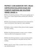 PROPHECY CORE MANDATORY PART 3 RELIAS CERTIFICATION EVALUATION EXAMS 2025 COMPLETE QUESTIONS AND SOLUTIONS VERIFIED GRADED A&plus;