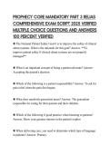 PROPHECY CORE MANDATORY PART 3 RELIAS COMPREHENSIVE EXAM SCRIPT 2025 VERIFIED MULTIPLE CHOICE QUESTIONS AND ANSWERS 100 PERCENT VERIFIED