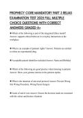 PROPHECY CORE MANDATORY PART 3 RELIAS EXAMINATION TEST 2025 FULL MULTIPLE CHOICE QUESTIONS WITH CORRECT ANSWERS GRADED A&plus;