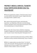 PROPHECY MEDICAL SURGICAL TELEMETRY EXAM CERTIFICATION REVIEW 2026 FULL SOLUTION SET