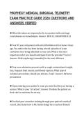 PROPHECY MEDICAL SURGICAL TELEMETRY EXAM PRACTICE GUIDE 2026 QUESTIONS AND ANSWERS VERIFIED