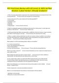 PCC Final Exam Review with all Correct & 100&percnt; Verified Answers &vert;Latest Version &vert;Already Graded A&plus;