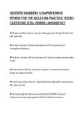 SILVESTRI SAUNDERS COMPREHENSIVE REVIEW FOR THE NCLEX-RN PRACTICE TESTED QUESTIONS 2026 VERIFIED ANSWER KEY
