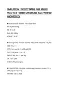 SIMULATION 1 PATIENT NAME KYLE MILLER PRACTICE TESTED QUESTIONS 2026 VERIFIED ANSWER KEY