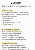 Reforms&comma;Reformers and women