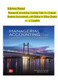 Managerial Accounting &lpar;18th Ed&period;&rpar; Garrison &ndash; Complete Solution Manual
