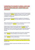 CHIROPRACTIC BOARD FLORIDA LAWS AND  RULES EXAM &lpar;2026&sol;2027&rpar; QUESTIONS with  ANSWERS