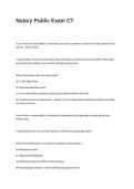 Notary Public Exam CT Questions and Answers