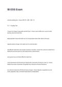 IB ESS Exam Questions and Answers