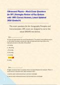 Ultrasound Physics - Mock Exam Questions for SPI &vert; Strategies Review of Key Quizzes with 100&percnt; Correct Answers&comma; Latest Updated 2026 Graded A&period; 